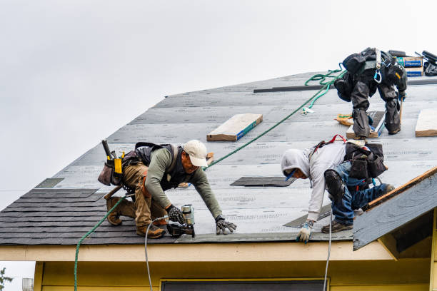 Professional Roofing technician working in Hawleyville, CT
